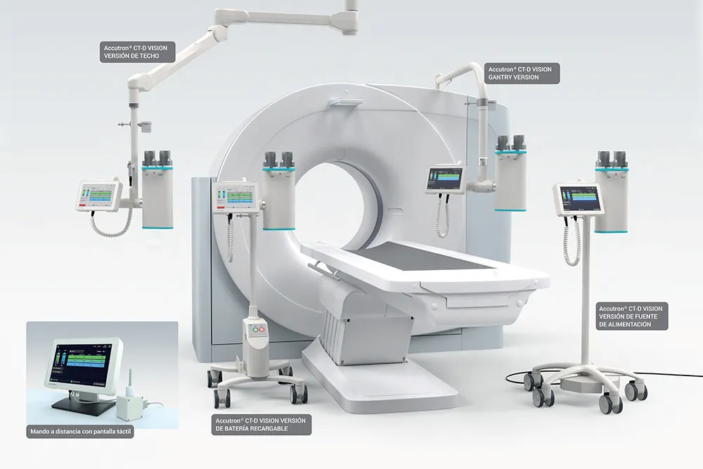 Soluciones especializadas en imagenología: inyectores de contraste, detectores digitales y equipamiento para TAC y resonancia magnética